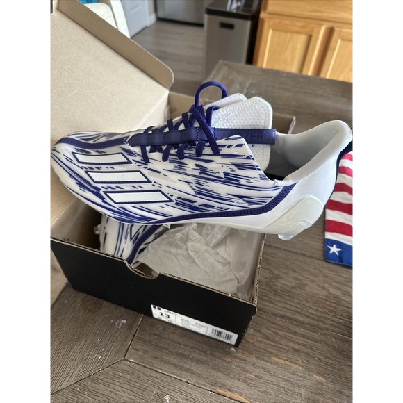 Adidas Adizero Football‎ Cleats Purple Cloud White (GZ6914) Men's Size 13